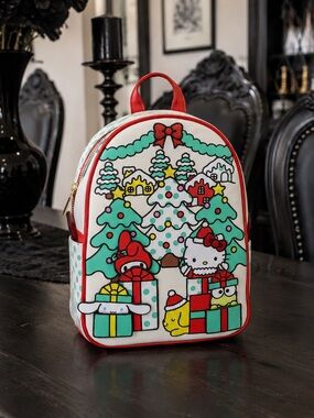 Her Universe Hello Kitty And Friends Holiday Gifts Mini Backpack. NWT